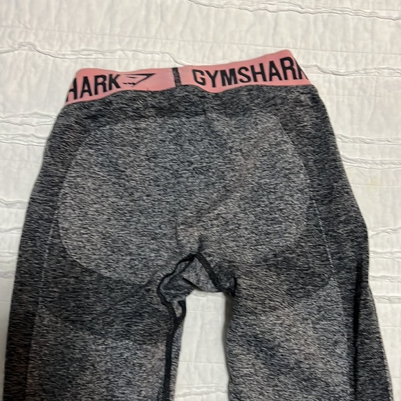 Gymshark Flex leggings grey with pink waistband - Picture 3 of 3